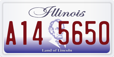 IL license plate A145650