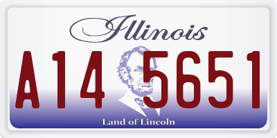 IL license plate A145651