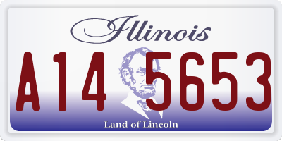 IL license plate A145653