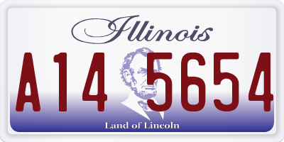 IL license plate A145654