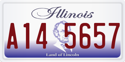 IL license plate A145657