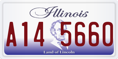 IL license plate A145660