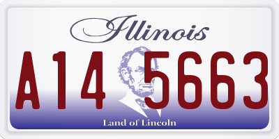 IL license plate A145663