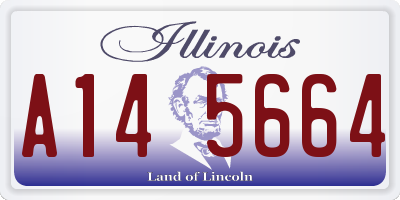 IL license plate A145664