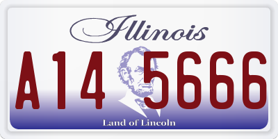 IL license plate A145666
