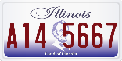 IL license plate A145667