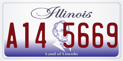 IL license plate A145669