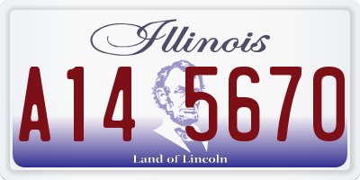 IL license plate A145670