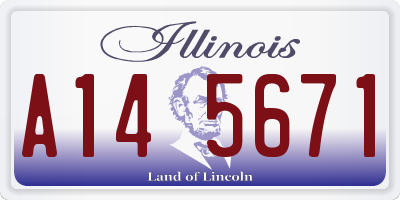 IL license plate A145671