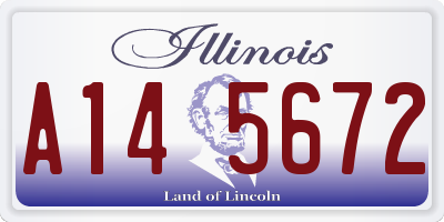 IL license plate A145672