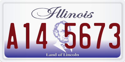 IL license plate A145673