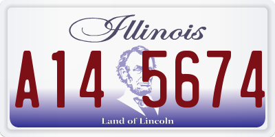 IL license plate A145674