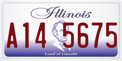 IL license plate A145675