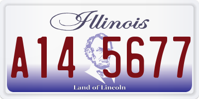 IL license plate A145677
