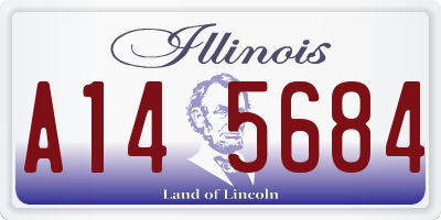 IL license plate A145684