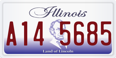 IL license plate A145685