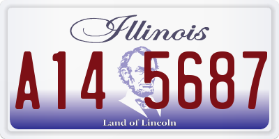 IL license plate A145687