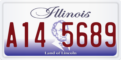 IL license plate A145689