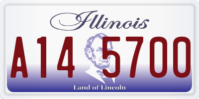 IL license plate A145700