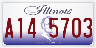 IL license plate A145703