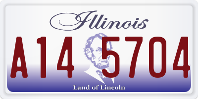 IL license plate A145704
