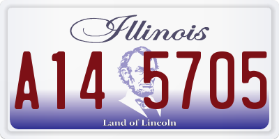 IL license plate A145705