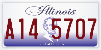 IL license plate A145707