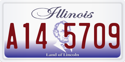 IL license plate A145709