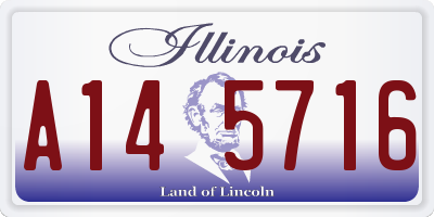 IL license plate A145716