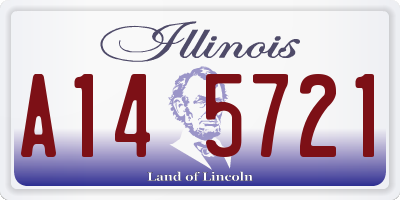 IL license plate A145721