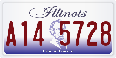 IL license plate A145728