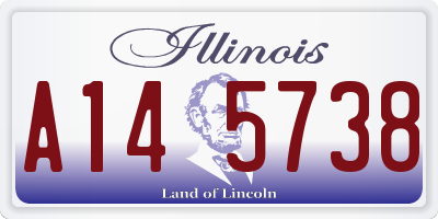 IL license plate A145738