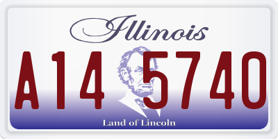 IL license plate A145740