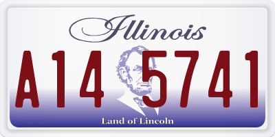 IL license plate A145741
