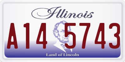 IL license plate A145743