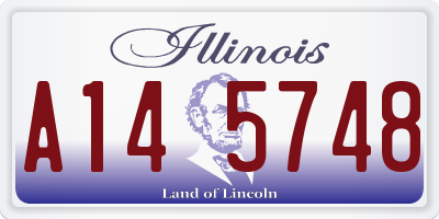 IL license plate A145748