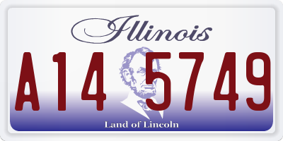 IL license plate A145749