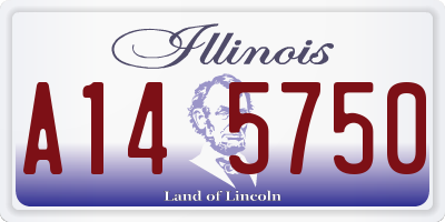 IL license plate A145750