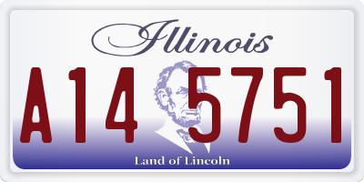 IL license plate A145751
