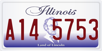 IL license plate A145753