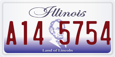 IL license plate A145754