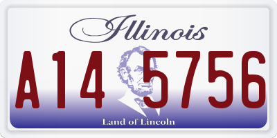 IL license plate A145756