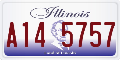 IL license plate A145757