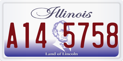 IL license plate A145758