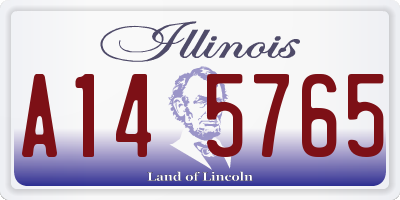 IL license plate A145765