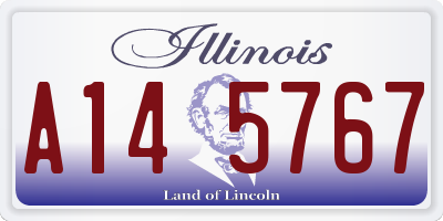 IL license plate A145767