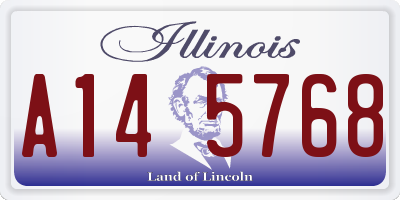 IL license plate A145768