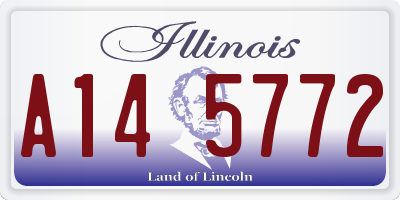 IL license plate A145772