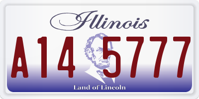 IL license plate A145777