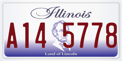 IL license plate A145778